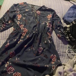 Blue flowered dress